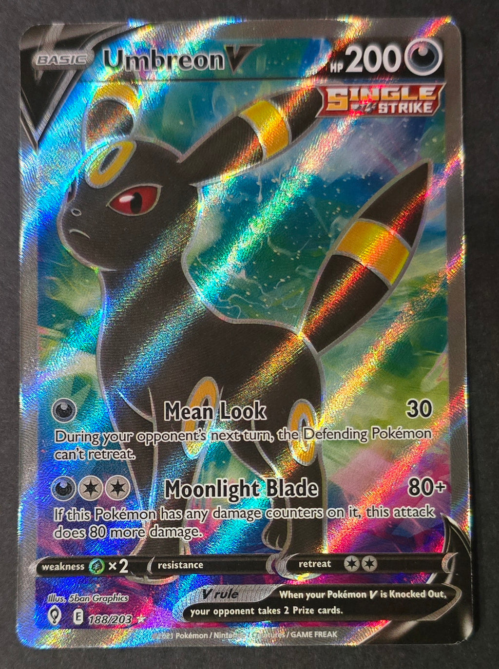 Umbreon V 188/203 | Full Art | Evolving Skies | Near Mint